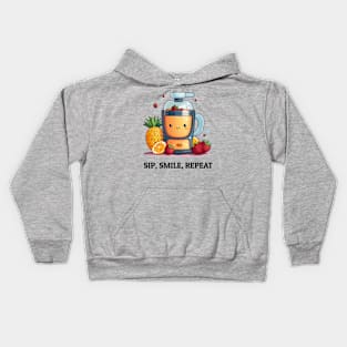 Fruit Juicer Sip, Smile, Repeat Funny Healthy Novelty Kids Hoodie